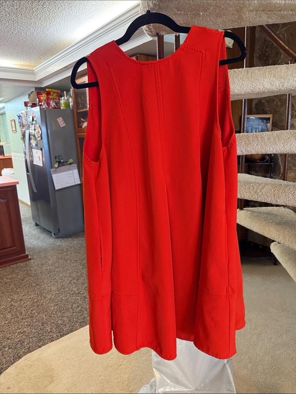 Red Sleeveless A-Line Dress